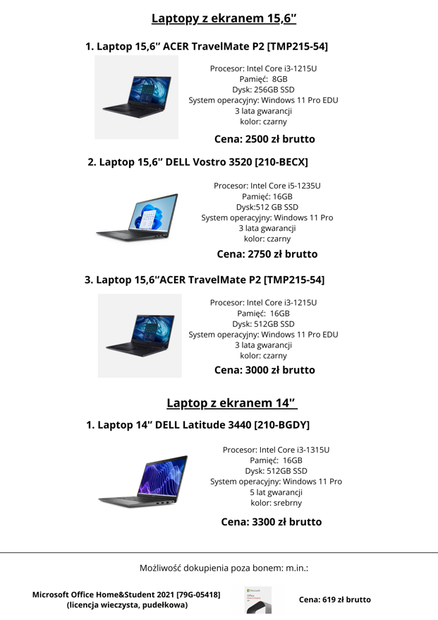 Bon na laptop dla nauczyciela - modele laptopów od KROSOFT Krosno